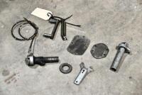 BSA: Various BSA parts including fork link, headlight mounts, fronm brake anchor screw, sump guard, engine cover plate. [Location: Sydney] - 4