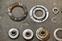 AJS: A group of various AJS parts including valve guides, engine bolts and washers. [Location: Sydney] - 7