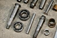 AJS: A quantity of AJS engine parts including big end pin, NOS Alpha bearing. [Location: Sydney] - 6