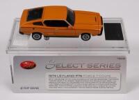 P76: A 1:43 scale Trax of a 1974 Leyland P76 force 7 coupe model, limited edition 0912/1620 pieces, finished in orange paintwork, model number TSS02 - 2