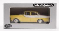 HOLDEN FB SPECIAL: A 1:43 scale Trax Holden FB special sedan model, finished in yellow and white paintwork, model number TR20D