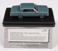 CHRYSLER AP6 VALIANT REGAL: A 1:43 scale Trax Chrysler AP6 Valiant Regal model, finished in green aqua paintwork, model number TR81B
