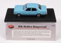 HOLDEN HK KINGSWOOD: A 1:43 scale Trax Resin release Holden HK Kingswood sedan model, finished in light blue paintwork, model number TRR12