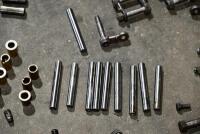 AUSTIN: A group of miscellaneous Austin Seven parts including&nbsp;idler gears, valves and steering link. [Location: Sydney] - 9