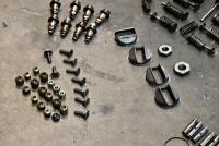 AUSTIN: A group of miscellaneous Austin Seven parts including&nbsp;idler gears, valves and steering link. [Location: Sydney] - 11