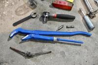 TOOLS: Miscellaneous group of tools including screw driver,&nbsp;grease gun and wheel puller. [Location: Sydney] - 3