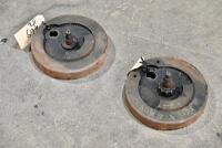 NORTON: A pair of Norton 500cc fly wheels. [Location: Sydney]