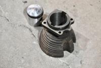 AJS: A cylinder head for a 350cc AJS complete with new piston and rings [Location: Sydney] - 2