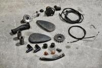 ELECTRICAL: Miscellaneous cables, rubbers, sprockets and one tail light [Location: Sydney]