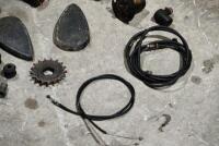ELECTRICAL: Miscellaneous cables, rubbers, sprockets and one tail light [Location: Sydney] - 6