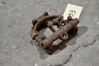 FORKS: Top fork clamp complete with headlight mount, unknown make or model. [Location: Sydney] - 3