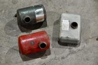 VILLIERS: Three lawn mower fuel tanks, believed Victa and Villiers. [Location: Sydney] - 5