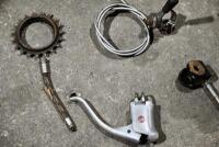 BICYCLE: Various miscellaneous bicycle parts including chains and brake levers. [Location: Sydney] - 6