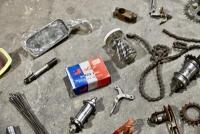 BICYCLE: Various miscellaneous bicycle parts including chains and brake levers. [Location: Sydney] - 14