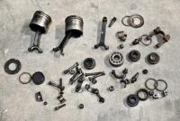 DOUGLAS: A group of Douglas engine components including conrods, pistons and hardware. [Location: Sydney]