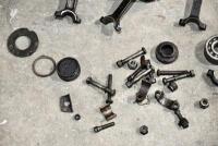 DOUGLAS: A group of Douglas engine components including conrods, pistons and hardware. [Location: Sydney] - 3