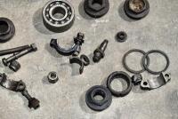DOUGLAS: A group of Douglas engine components including conrods, pistons and hardware. [Location: Sydney] - 4