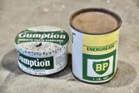 TINS: Two tins, one BP and one Gumption. [Location: Sydney]