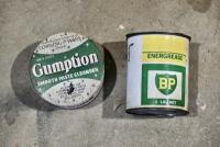TINS: Two tins, one BP and one Gumption. [Location: Sydney] - 2
