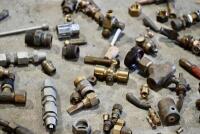 FUEL TAPS: A group of miscellaneous fuel taps and brass fittings. [Location: Sydney] - 3