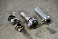 HANDLEBARS: A group of miscellaneous handlebar parts including twisters. [Location: Sydney] - 3