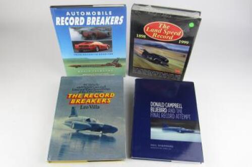 RECORD BREAKERS: Four hardcover books detailing land speed records.