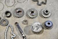 GEARBOX: A quantity of miscellaneous gearbox and engine parts, possibly Norton. [Location: Sydney[] - 3