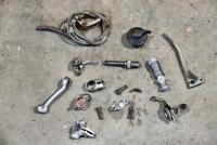 HANDLEBARS: A group of miscellaneous handlebar parts including&nbsp;levers, controls and horn button. [Location: Sydney] - 4