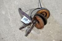CAMSHAFT: A quantity of miscellaneous camshaft parts including and cams and timing chest parts. [Location: Sydney]