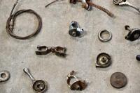 HANDLEBARS: A quantity of handlebar carburettor control parts. [Location: Sydney] - 2