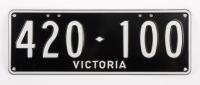 Six-Digit Victorian Custom Numeric plates '420.100', sold with rights to display [Location: Moorabbin, VIC] - 2