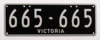 Six-Digit Victorian Custom Numeric plates '665.665', sold with rights to display [Location: Moorabbin, VIC] - 2