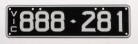 Six-Digit Victorian Custom Numeric plates '888.281', sold with rights to display [Location: Moorabbin, VIC] - 2