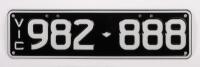 Six-Digit Victorian Custom Numeric plates '982.888', sold with rights to display [Location: Moorabbin, VIC] - 2
