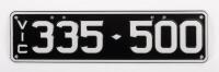Six-Digit Victorian Custom Numeric plates '335.500', sold with rights to display [Location: Moorabbin, VIC] - 2