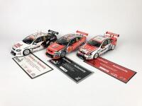 HOLDEN: Three 1:18 scale Holden Commodore V8 racing cars produced by Classic Carlectables (NB description)