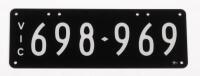 Six-Digit Victorian Custom Numeric plates '698-969', sold with rights to display [Location: Moorabbin, VIC] - 2