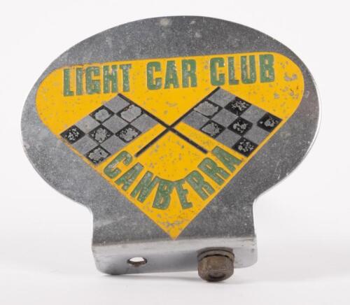 L.C.C.C: A Light Car Club of Canberra badge, 8cm high, 10cm wide