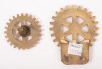 ROTARY: Two Rotary International badges, both cog design, largest is 7cm in diameter - 2