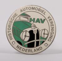 NETHERLANDS: A Historische Automobiel Vereniging - Nederland (Netherlands Historical Automotive Association) enamel badge