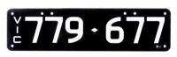Six-Digit Victorian Custom Numeric plates '779.677', sold with rights to display [Location: Moorabbin, VIC] - 2