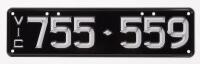 Six-Digit Victorian Custom Numeric plates '755.559', sold with rights to display [Location: Moorabbin, VIC] - 2