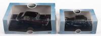 JAGUAR: Two&nbsp;1:43&nbsp;scale Oxford models, including a Black Jaguar SS 2.5 Saloon and a Claret/Black Daimler&nbsp;DS420
