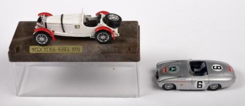 MERCEDES BENZ SSKL 300SL: A pair of Mercedes Benz models, a SSKL from 1931, by Solido, also a 300SL Carrera from 1952, by Max models