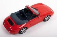 PORSCHE: A 1:18 scale 1994 Porsche 911 Carrera&nbsp;cabriolet, colour red, by Maisto models, no box - 2