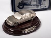 ROVER 75: Three Rover 75 scale models, includes a SCHUCO, 1:43 scale (#04593), a VANGUARDS, 1:43 scale (VA09200) and a MARQUE MODELS fine pewter on plinth, in box - 2