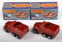 MATCHBOX: Two Matchbox, NOS, circa 1970s, Badger Rola-Matics truck (#16), in original boxes - 2