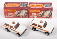 MATCHBOX: Two Matchbox, NOS, circa 1970s, Rola-Matics Police Patrol (#20), in original boxes