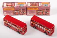 MATCHBOX: Two Matchbox, NOS, circa 1970s, The Londoner buses (#17), in original boxes