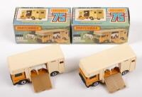 MATCHBOX: Two Matchbox, NOS, circa 1970s, Horsebox (#40), in original boxes